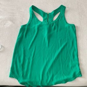 Express racer back green shirt